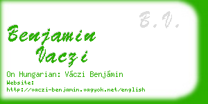 benjamin vaczi business card