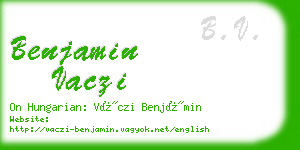 benjamin vaczi business card